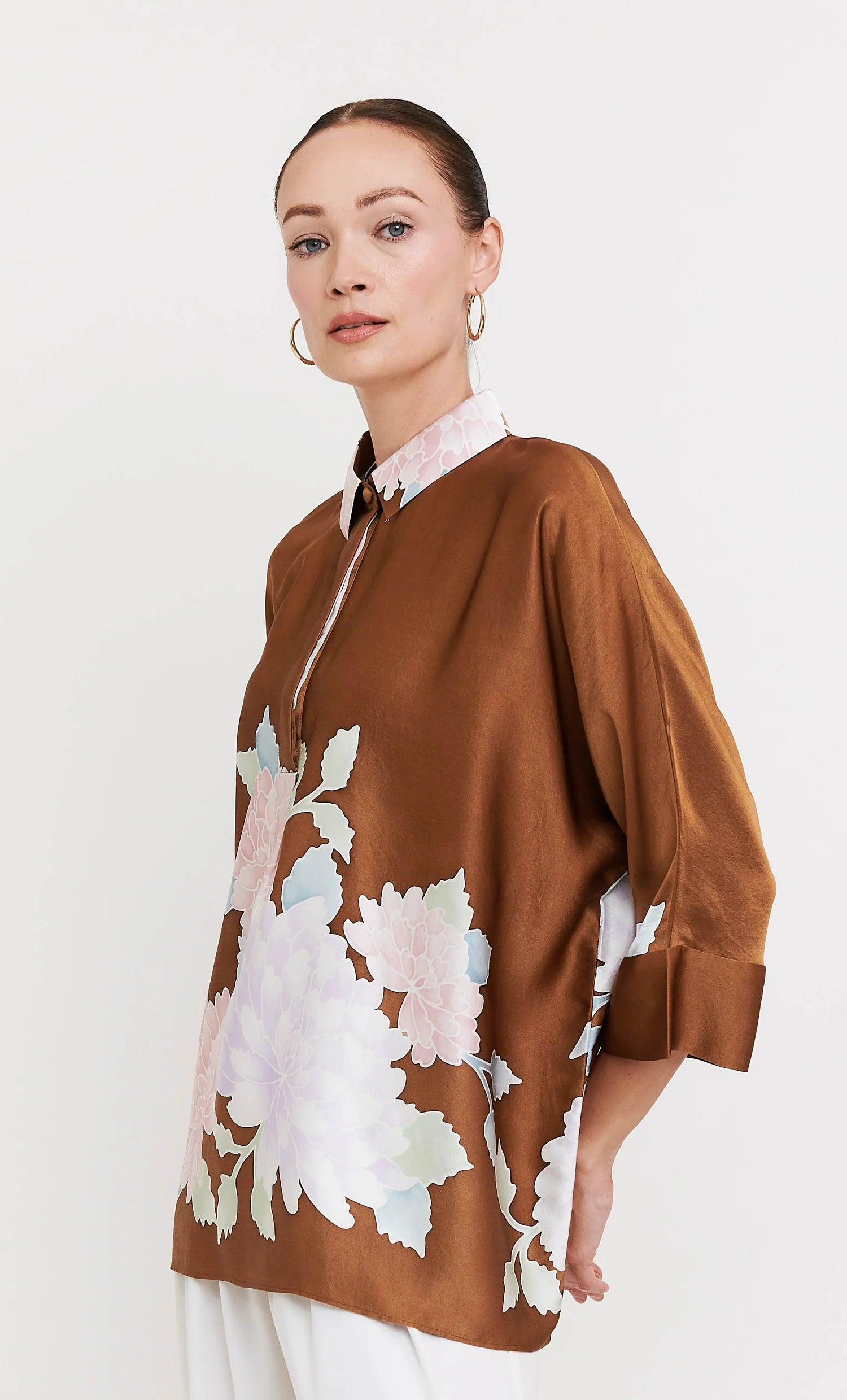 Peonies Satin Silk Co-Ord Set